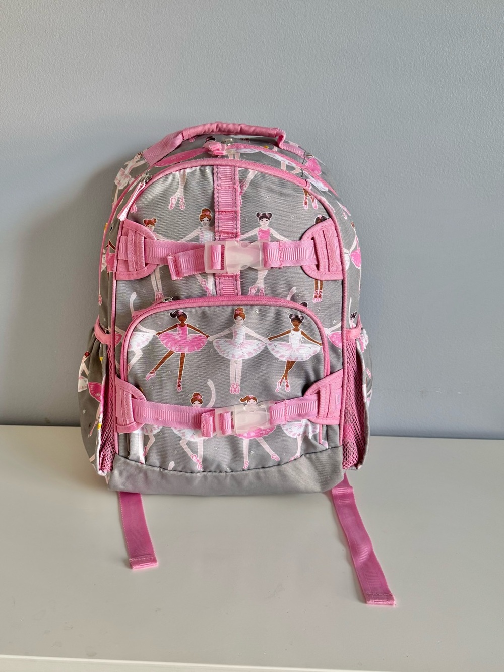 Pottery Barn Kids Ballerina Ballet Backpack Gray Pink